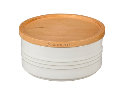 Pote Com Tampa de Madeira 420ml