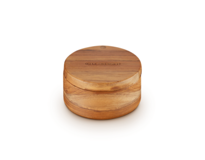Saleiro Redondo de Madeira Teca 160ml