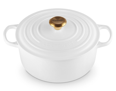 Panela Redonda Signature Pegador Dourado Panela Redonda Signature Pegador Dourado