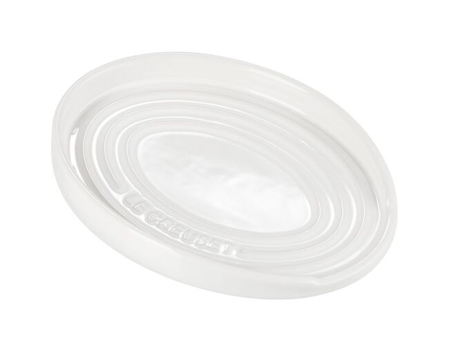 Descanso Oval para Colher Branco