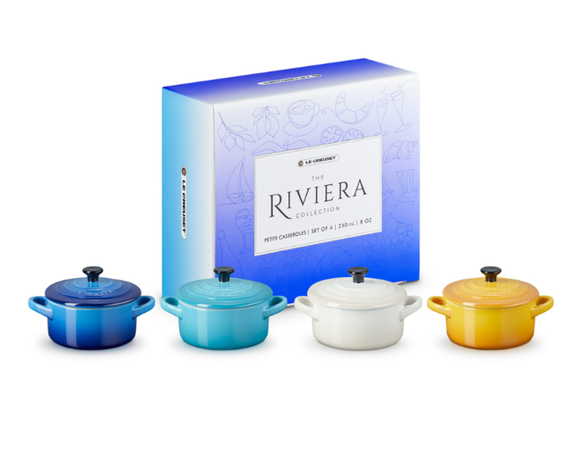 LE CREUSET The Riviera Collection 4個セット Set 4 Mini Cocottes Riviera Riviera | Le Creuset® Brasil - Site