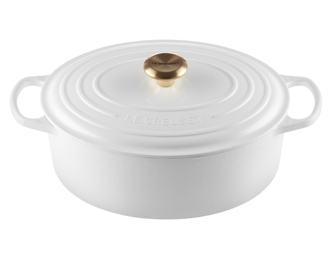 Panela Oval Signature Pegador Dourado, view 1