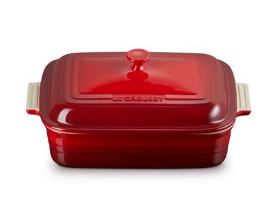 Travessa Retangular Cl&aacute;ssica com Tampa