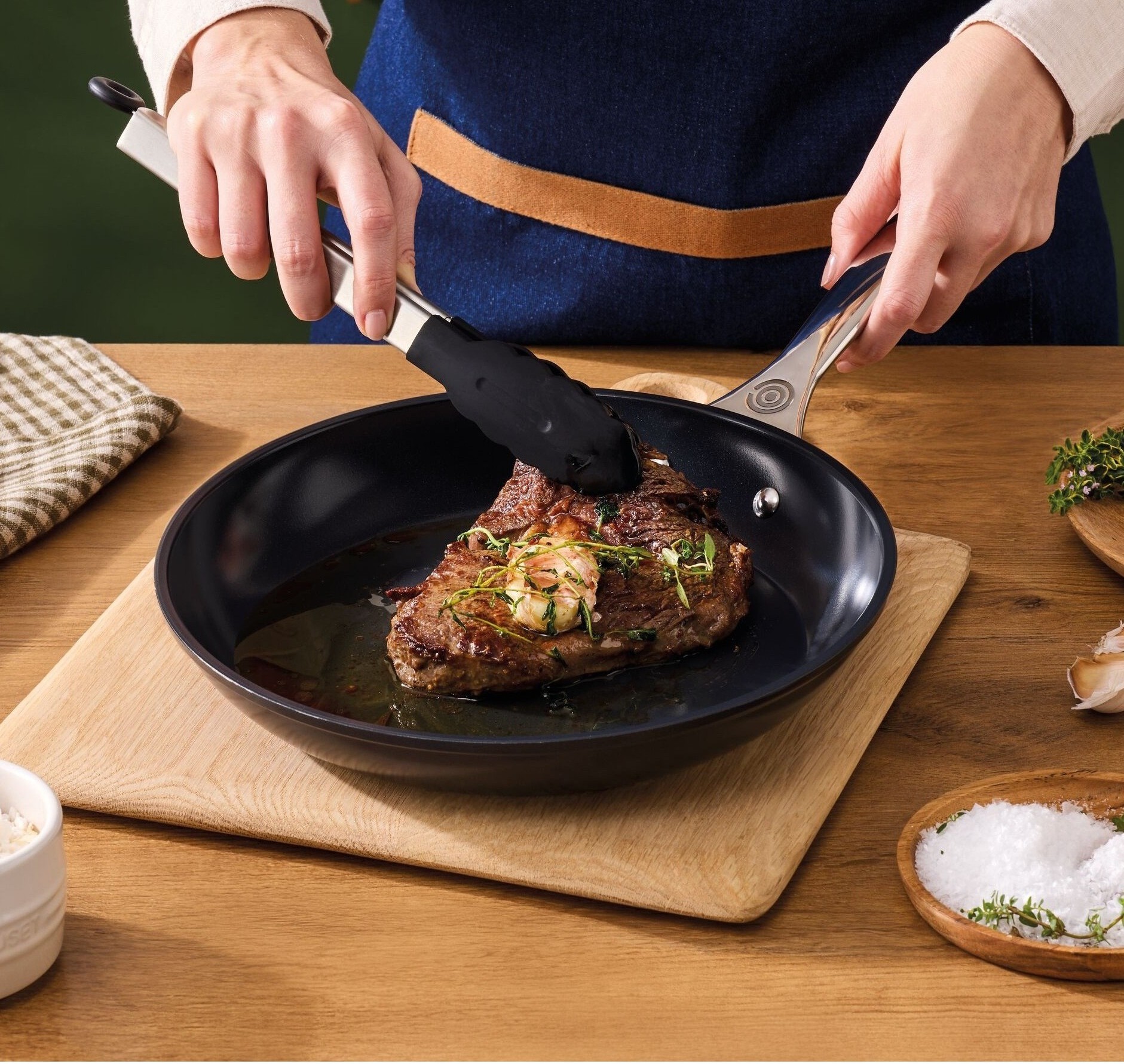 omelet releases easily in nonstick skillet