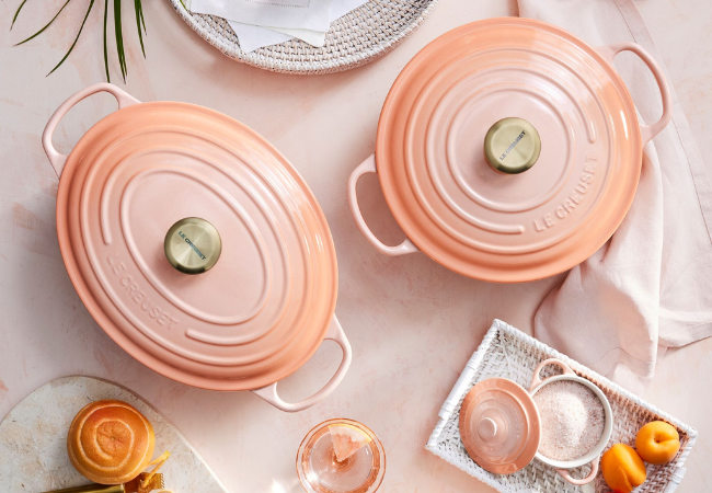 chambray cookware alongside Nuit and White