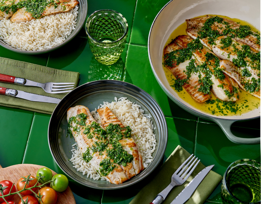 Peixe com Pesto de Coentro
