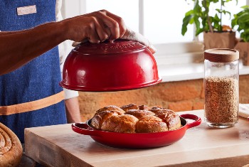 multiple colors of the Le Creuset bread oven