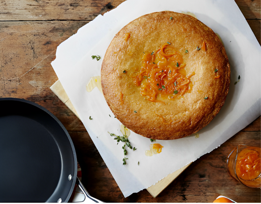 Bolo de Azeite com Glacê de Tangerina
